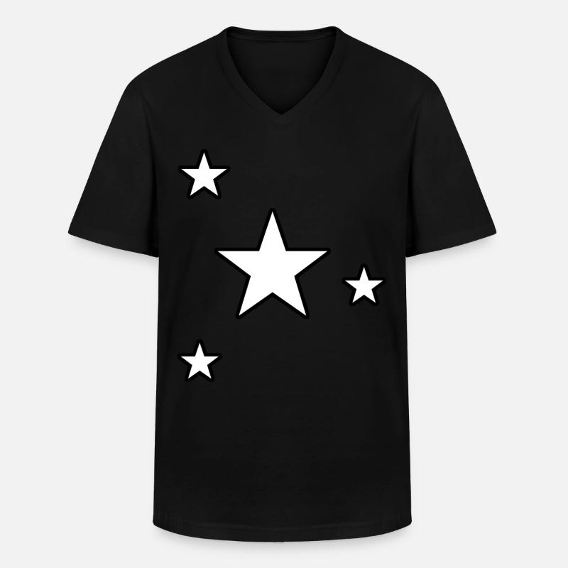 Sterne Gestirn Sternchen Geschenk Sternenhimmel - Männer-T-Shirt mit V-Ausschnitt - Schwarz