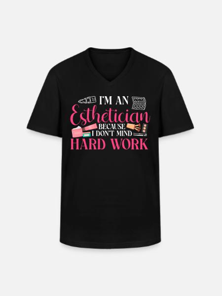 Cute Licensed Esthetician Skincare - Men's V-Neck T-Shirt - black