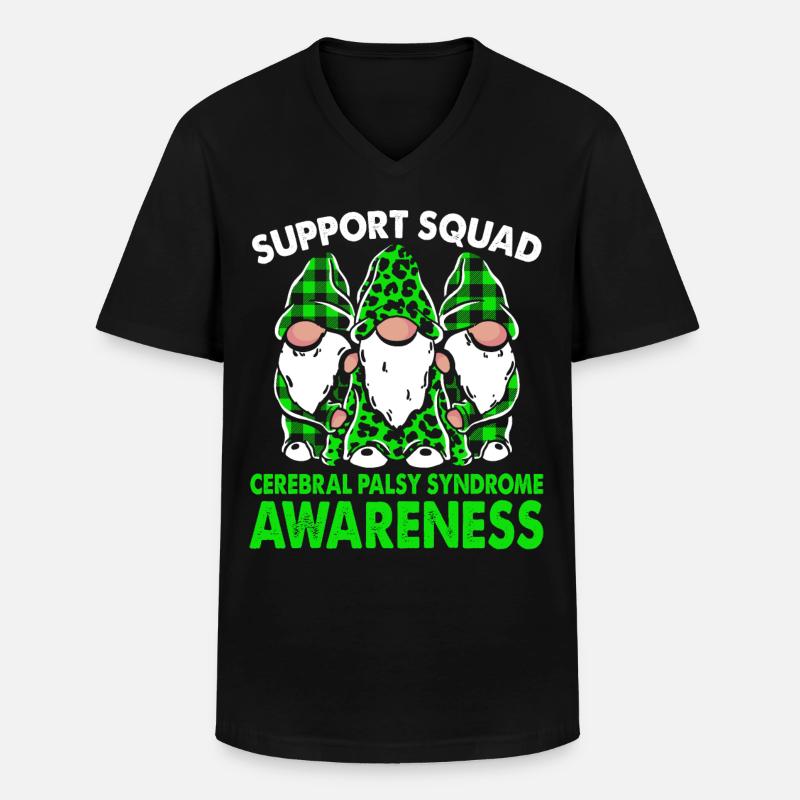 Support Squad Zerebralparese-syndrom - Männer-T-Shirt mit V-Ausschnitt - Schwarz