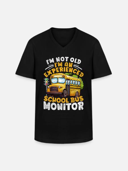 Schulbusfahrer Busfahrer Busbegleiter - Männer-T-Shirt mit V-Ausschnitt - Schwarz