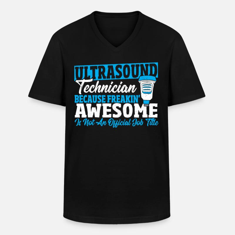 Ultraschalltechniker Jobtitel Sonograph - Männer-T-Shirt mit V-Ausschnitt - Schwarz