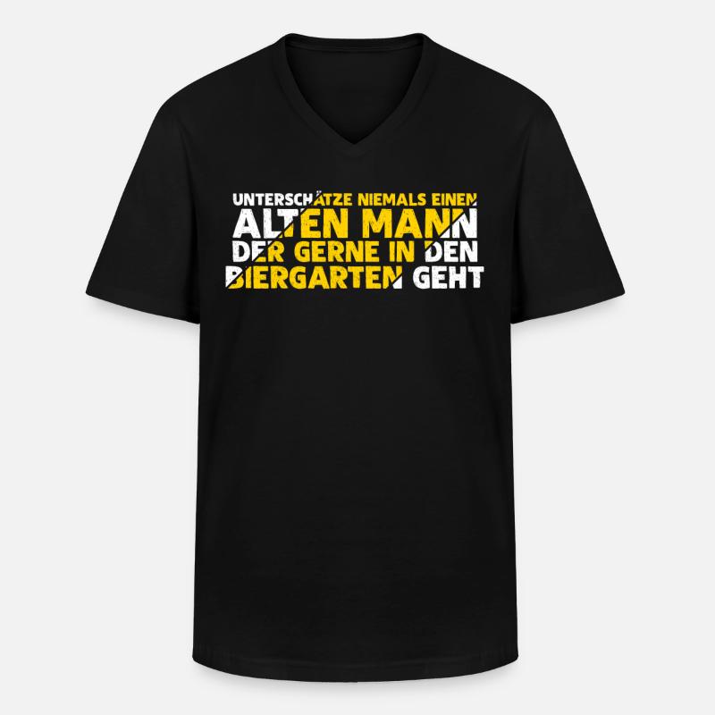 Biergarten Bier Bierfest - Männer-T-Shirt mit V-Ausschnitt - Schwarz