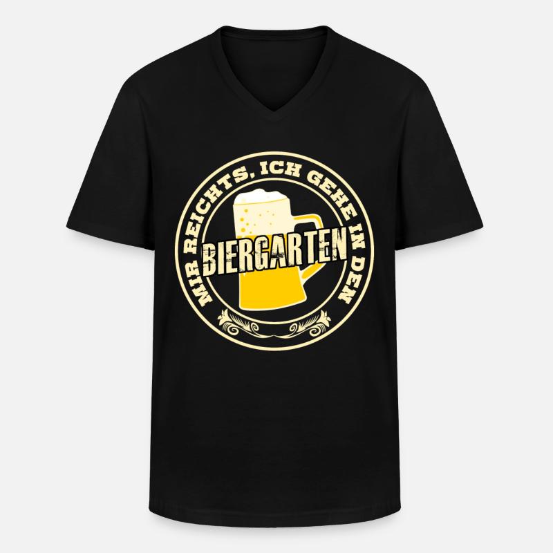 Biergarten Bierglas Bier Biertrinker - Männer-T-Shirt mit V-Ausschnitt - Schwarz