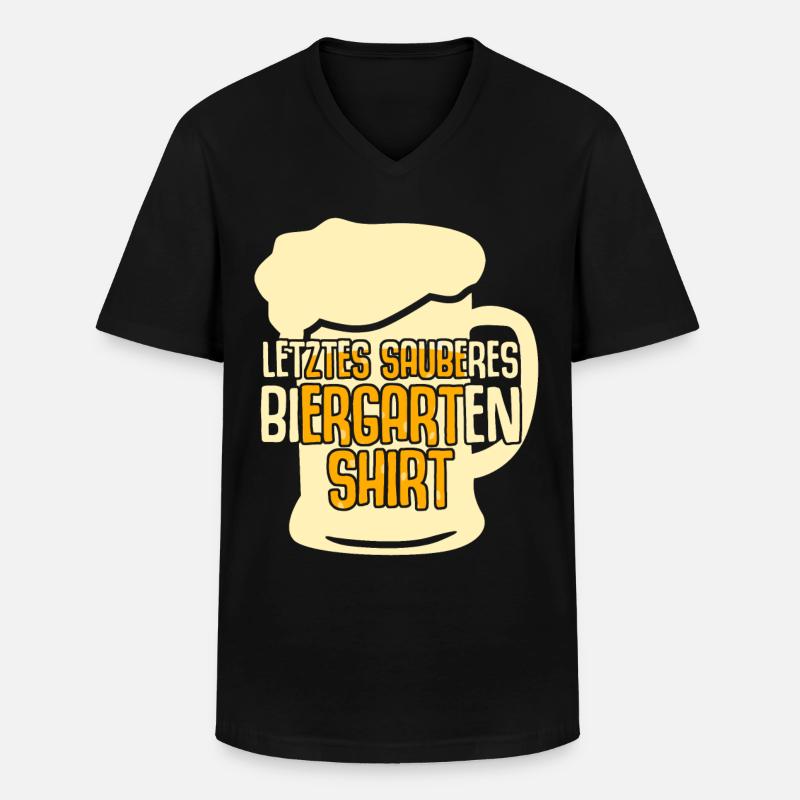 Biergarten - Männer-T-Shirt mit V-Ausschnitt - Schwarz