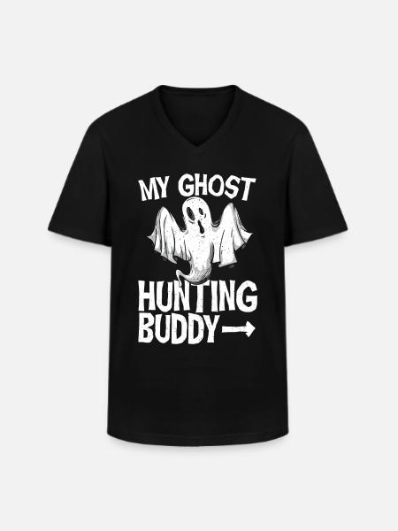 Mon copain SOS Fantômes - T-shirt col V Homme - noir