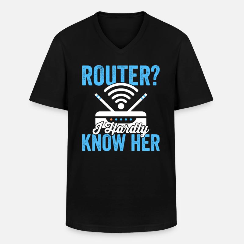 Netzwerktechniker Router Administrator Engineering - Männer-T-Shirt mit V-Ausschnitt - Schwarz
