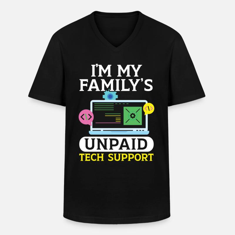 Please restart your computer - Men's V-Neck T-Shirt - black