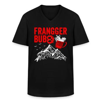 Dialecto de Franconia, orgulloso franconio - Camiseta con cuello de pico hombre - negro - delante - AI Model Male 178 dark (178cm)