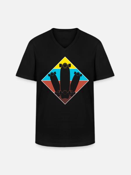 Longboard Longboarder Longboarding - Men's V-Neck T-Shirt - black