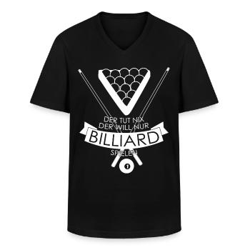 Billard Poolbillard Billardtisch Snooker - Männer-T-Shirt mit V-Ausschnitt - Schwarz - Vorne - AI Model Male 178 dark (178cm)