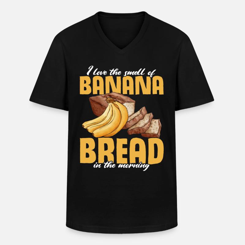 Funny Banana Bread Baking Apparel - Männer-T-Shirt mit V-Ausschnitt - Schwarz