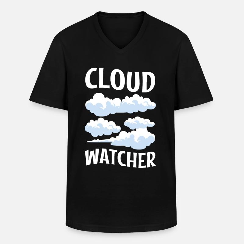 Cloud Watcher - Männer-T-Shirt mit V-Ausschnitt - Schwarz