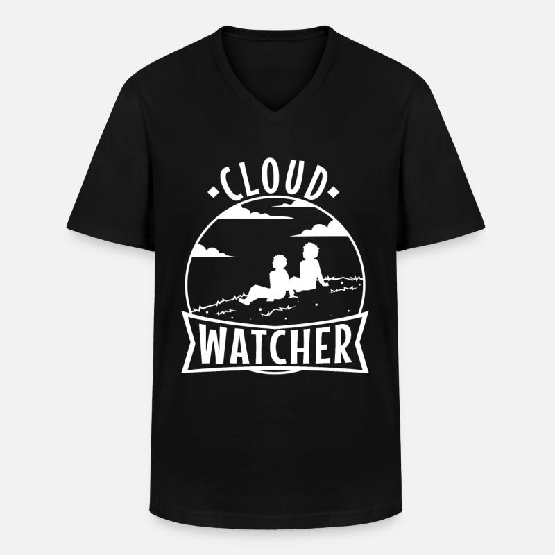 Cloud Watcher - Männer-T-Shirt mit V-Ausschnitt - Schwarz