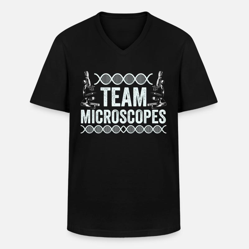 Équipe Microscopes Microscopes Dictons Microscope - T-shirt col V Homme - noir