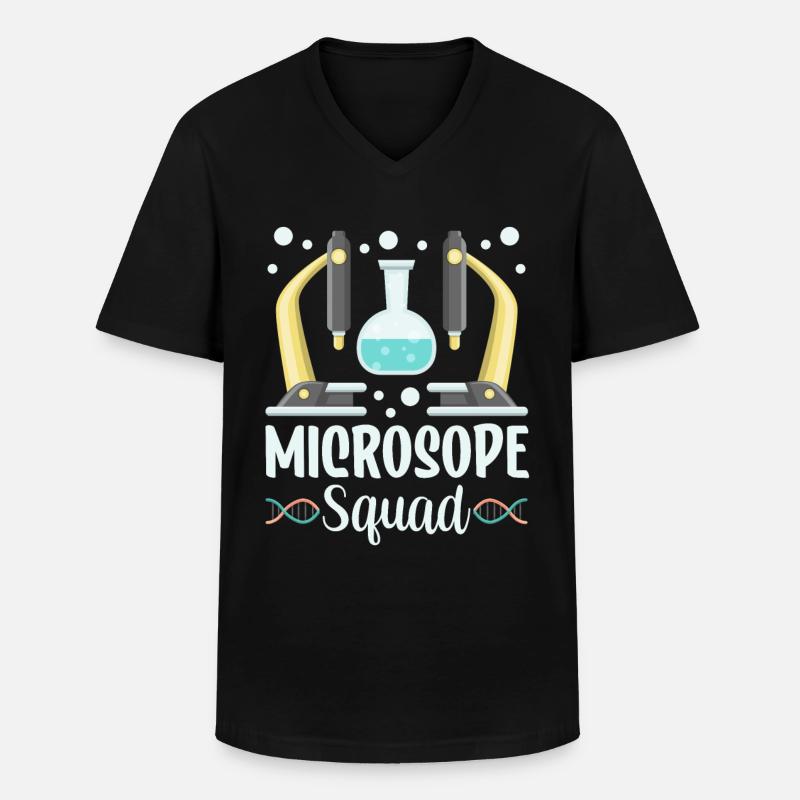 Microscope Team Dictons Microscopes Microscopes - T-shirt col V Homme - noir