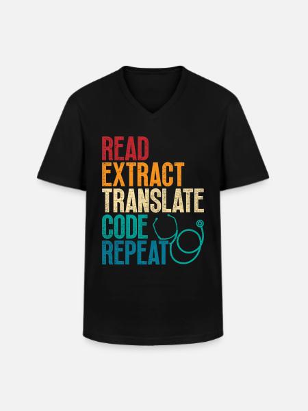 Kodierfachkraft Medizinischer Kodierer - Männer-T-Shirt mit V-Ausschnitt - Schwarz