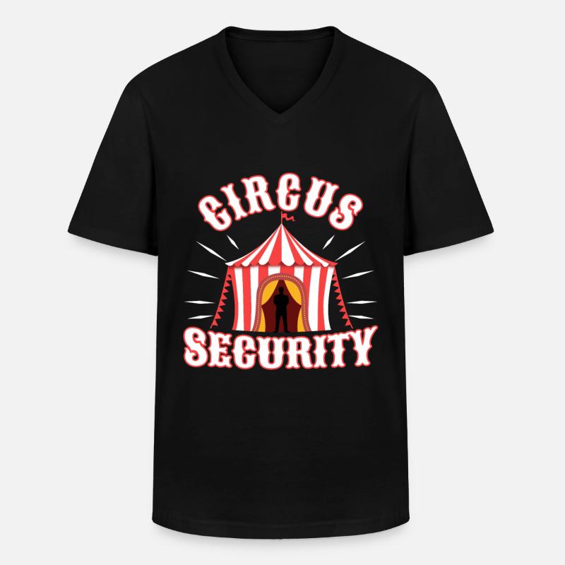 Circus security - Männer-T-Shirt mit V-Ausschnitt - Schwarz
