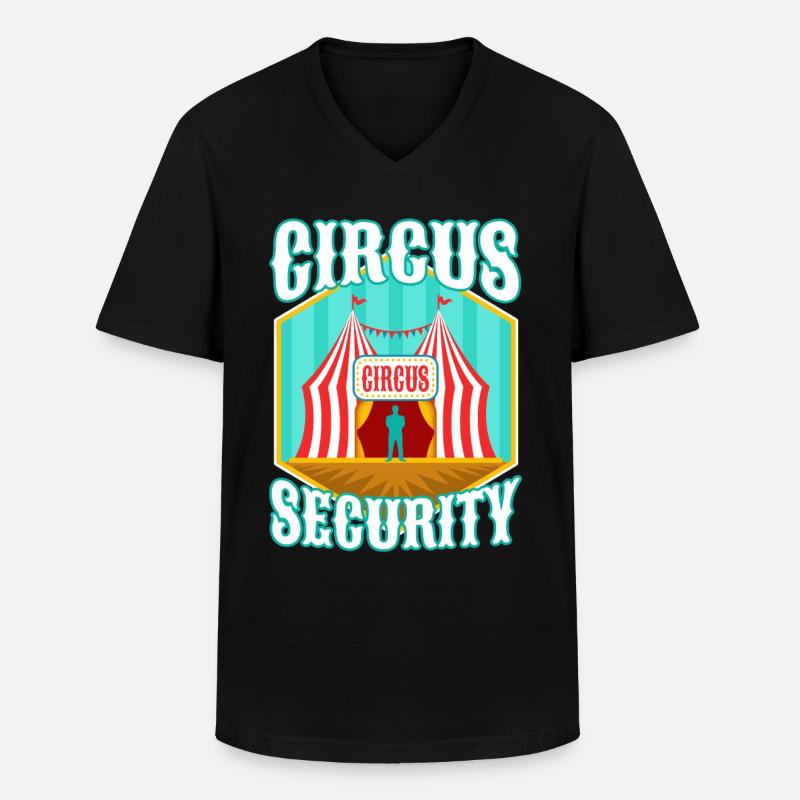Circus security - Männer-T-Shirt mit V-Ausschnitt - Schwarz
