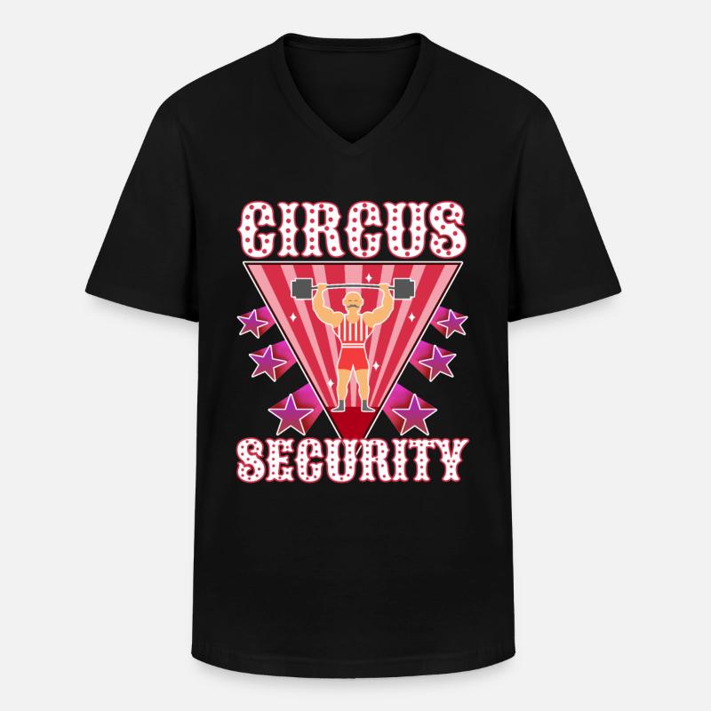 Circus security - Männer-T-Shirt mit V-Ausschnitt - Schwarz