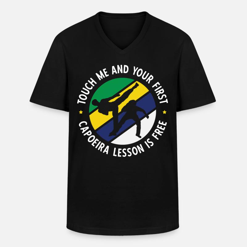 Capoeira - Männer-T-Shirt mit V-Ausschnitt - Schwarz