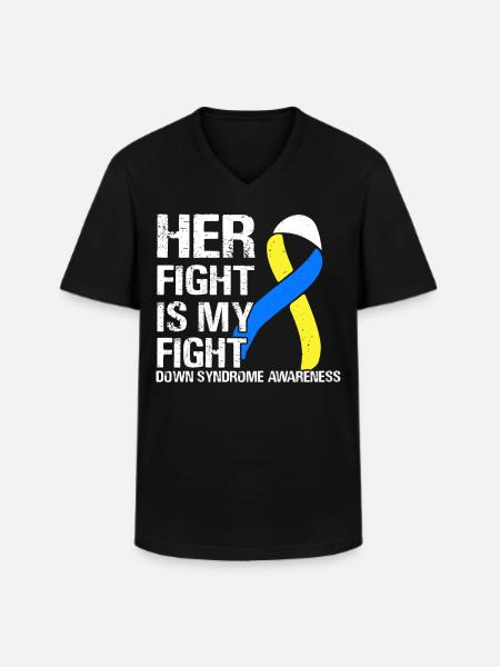 Down Syndrome Awareness - Men's V-Neck T-Shirt - black