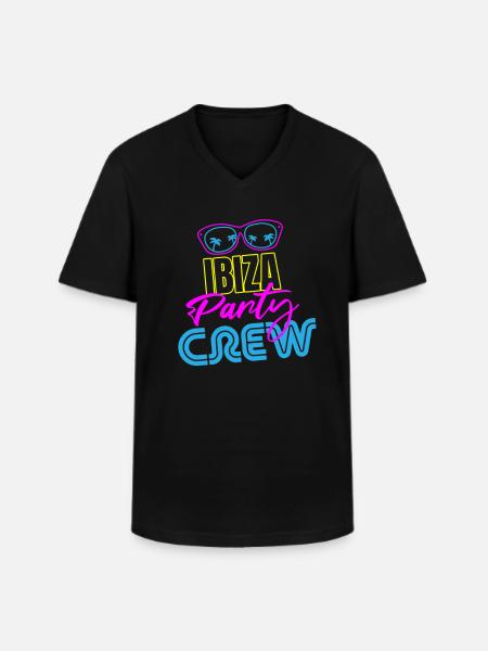 Ibiza Party Crew - Männer-T-Shirt mit V-Ausschnitt - Schwarz