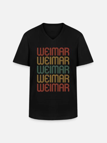 Weimarerin Weimarer Weimar - Men's V-Neck T-Shirt - black