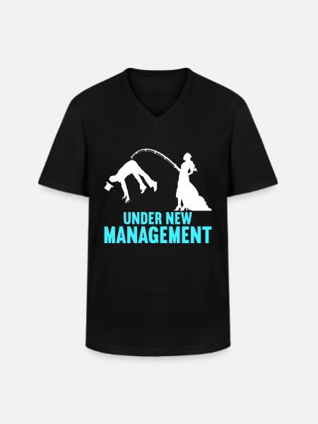 Polterabend rumlende polterabend - Klassisk herre T-shirt med V-udskæring - sort