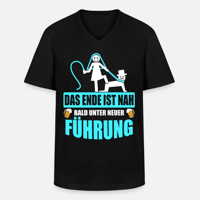 Junggesellenabschied Poltern Polterabend JGA - Männer-T-Shirt mit V-Ausschnitt - Schwarz