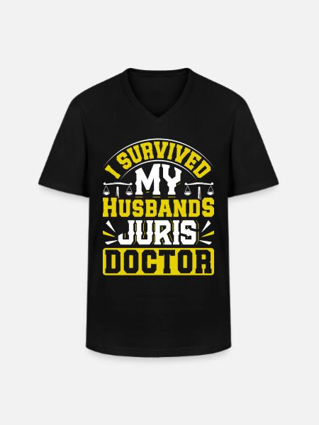 Doctorate Degree great - Männer-T-Shirt mit V-Ausschnitt - Schwarz