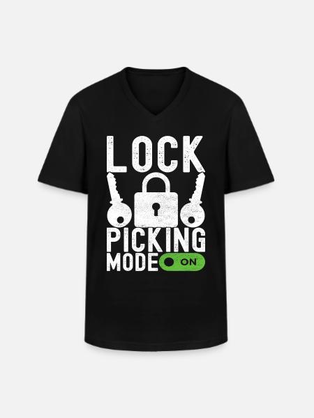 Schlüsseldienst Locksmith Dietrich - Men's V-Neck T-Shirt - black