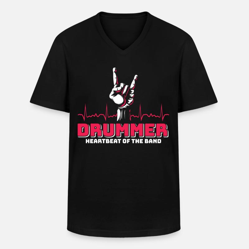 Drummers Drummers Drummers Drummers - Men's V-Neck T-Shirt - black