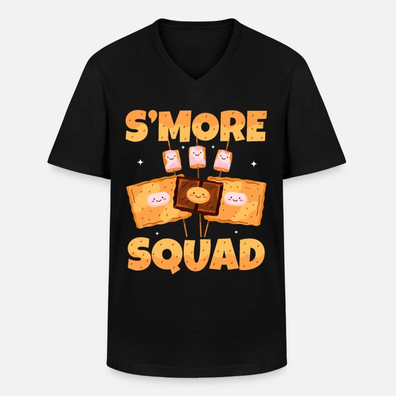 S'more Squad - Männer-T-Shirt mit V-Ausschnitt - Schwarz