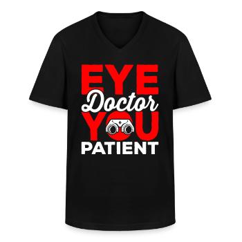 Augenarzt, Sie, Patient, Augenarzt, Optiker, - Männer-T-Shirt mit V-Ausschnitt - Schwarz - Vorne - AI Model Male 178 dark (178cm)