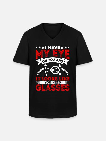 Ophthalmologist You need glasses, optician, - Men's V-Neck T-Shirt - black