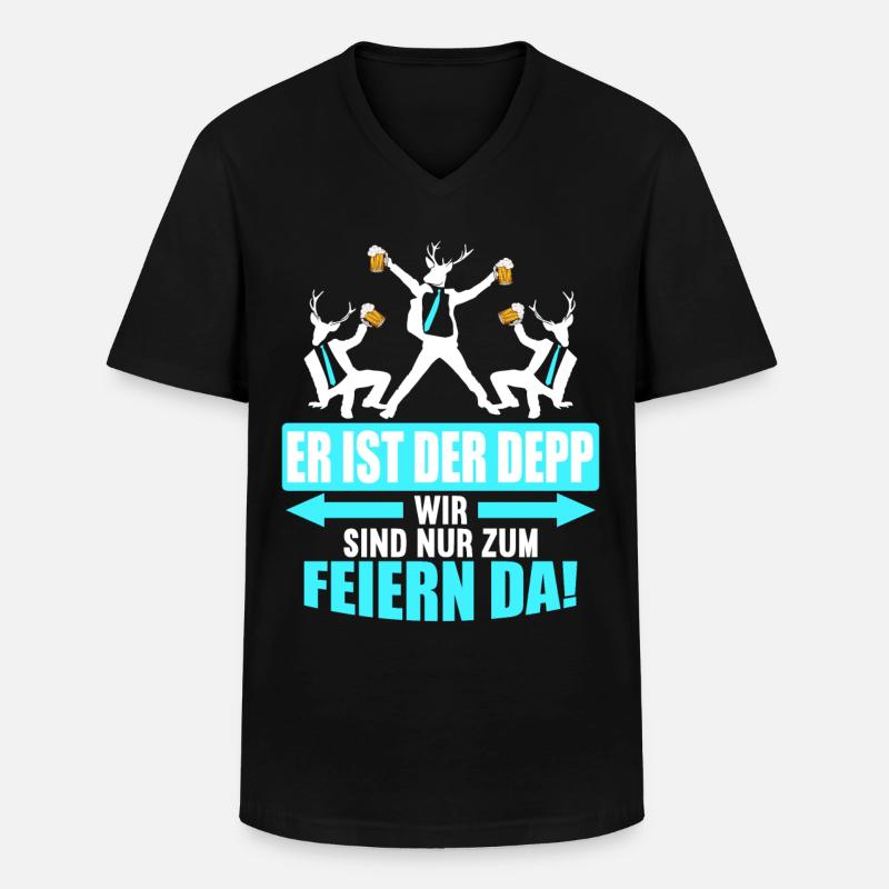 Junggesellenabschied Poltern Polterabend JGA - Männer-T-Shirt mit V-Ausschnitt - Schwarz