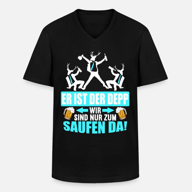 Junggesellenabschied Poltern Polterabend JGA - Männer-T-Shirt mit V-Ausschnitt - Schwarz