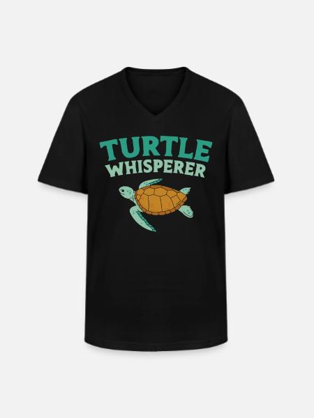 Sea Turtle Tortoise Turtle - Men's V-Neck T-Shirt - black