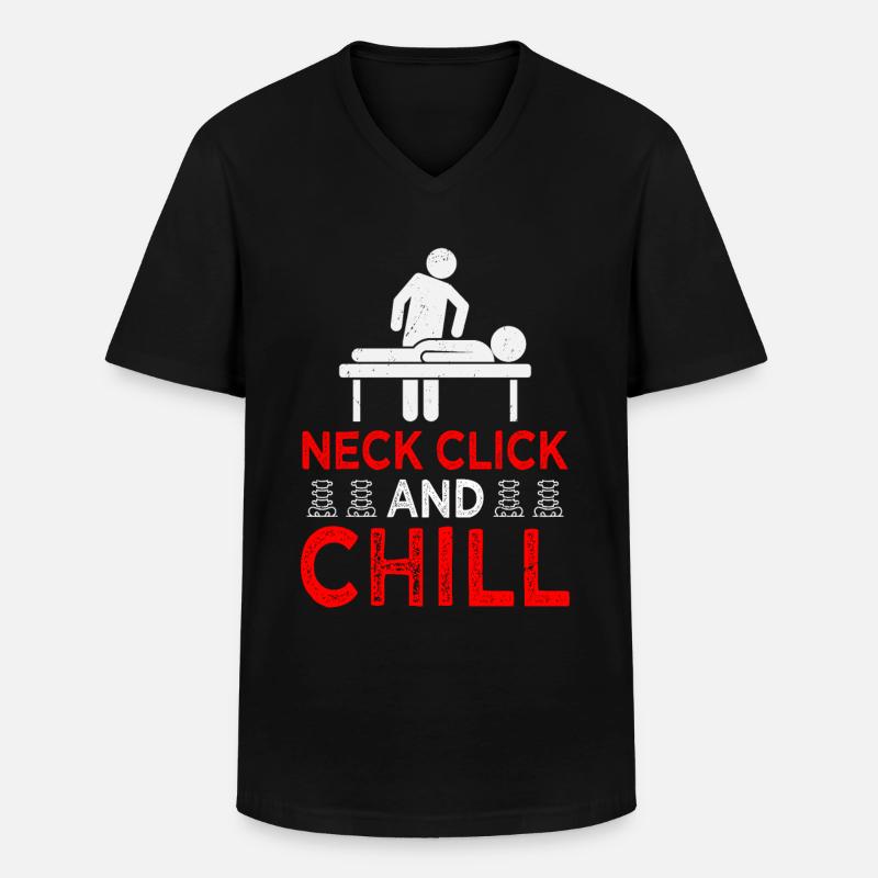 Chiropraktiker Chiropraktik Wirbelsäule Flüsterer - Männer-T-Shirt mit V-Ausschnitt - Schwarz