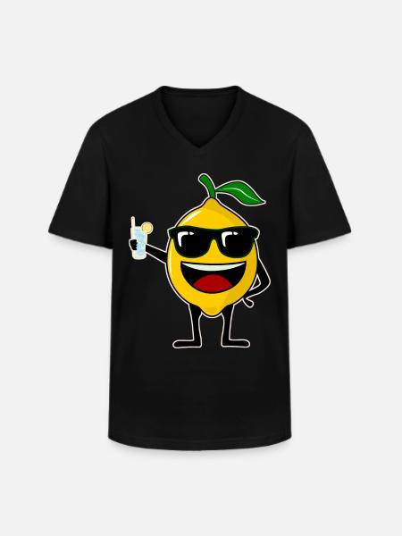Lemon Party Lemon - Men's V-Neck T-Shirt - black