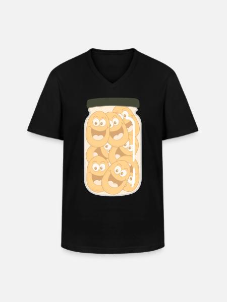 Potato in a jar Potatoes - Men's V-Neck T-Shirt - black
