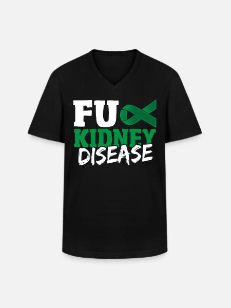 Fuck Kidney Disease Green Loop - T-shirt col V Homme - noir