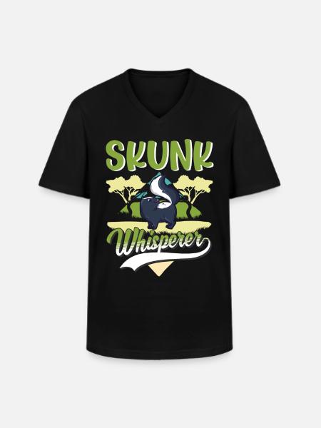 Skunk Whisperer - T-shirt col V Homme - noir