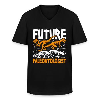 Future Paleontologist Paläontologie Paläontologe - Männer-T-Shirt mit V-Ausschnitt - Schwarz - Vorne - AI Model Male 178 dark (178cm)