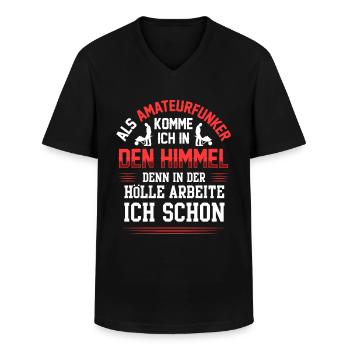 Amateurfunker arbeiten in der Hölle Funkamateur - Männer-T-Shirt mit V-Ausschnitt - Schwarz - Vorne - AI Model Male 178 dark (178cm)