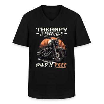 Motorrad | Motorradfahrer & Biker Spüche - Männer-T-Shirt mit V-Ausschnitt - Schwarz - Vorne - AI Model Male 178 dark (178cm)