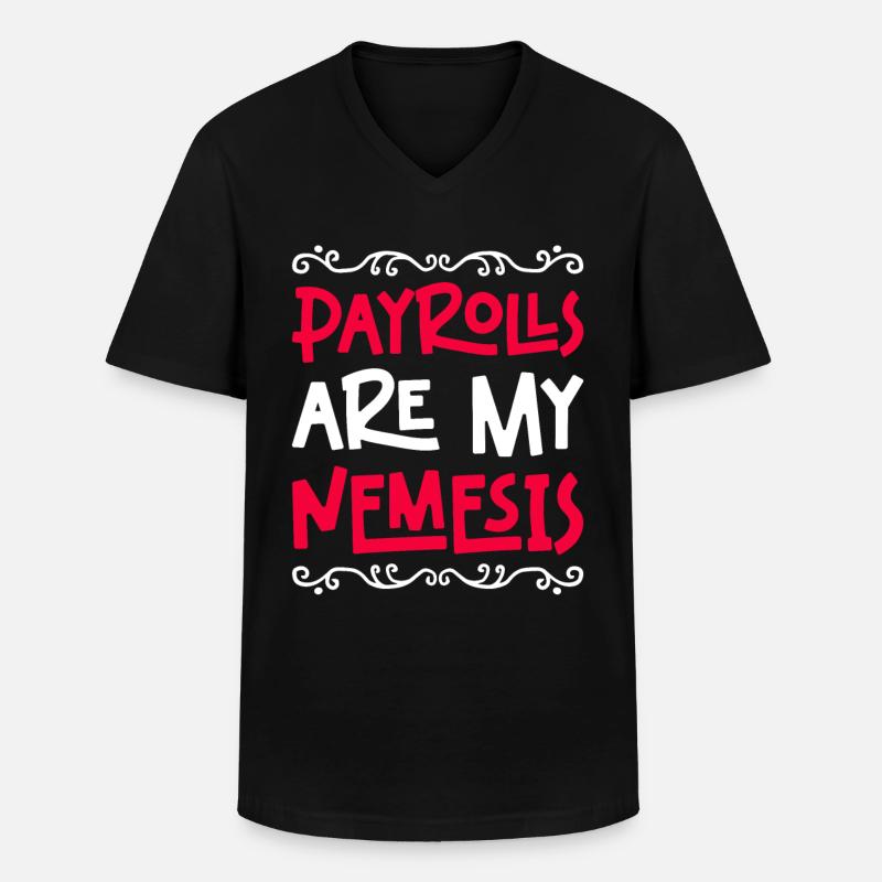 HR Manager Personalmanager - Männer-T-Shirt mit V-Ausschnitt - Schwarz