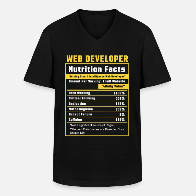 Webentwickler Website-entwicklung It-programmierer - Männer-T-Shirt mit V-Ausschnitt - Schwarz