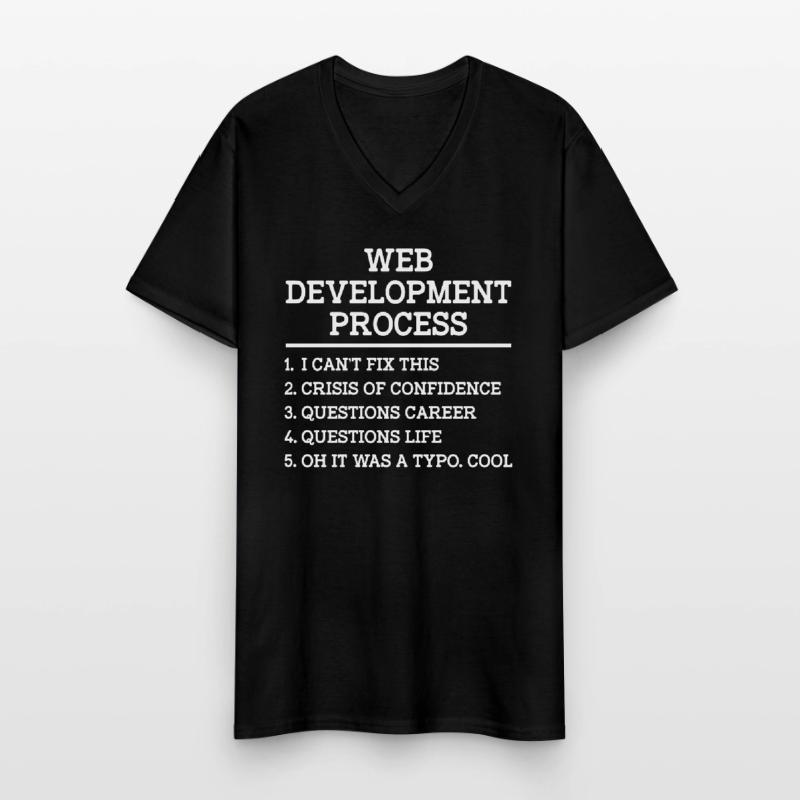 Web Developer Website Development IT Programmer Men's V-Neck T-Shirt