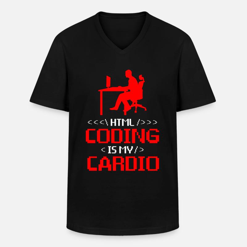 Webentwickler Website-entwicklung It-programmierer - Männer-T-Shirt mit V-Ausschnitt - Schwarz